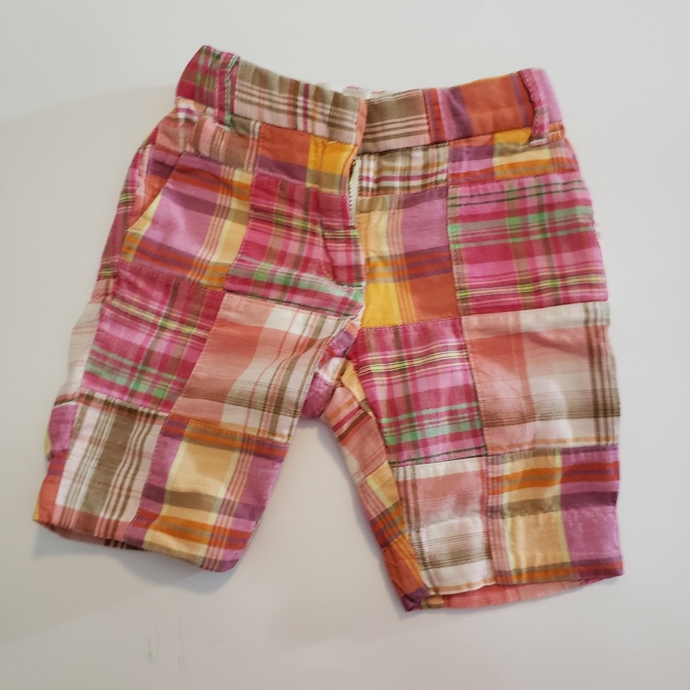 Crew Cuts Pink/Orange Plaid Shorts